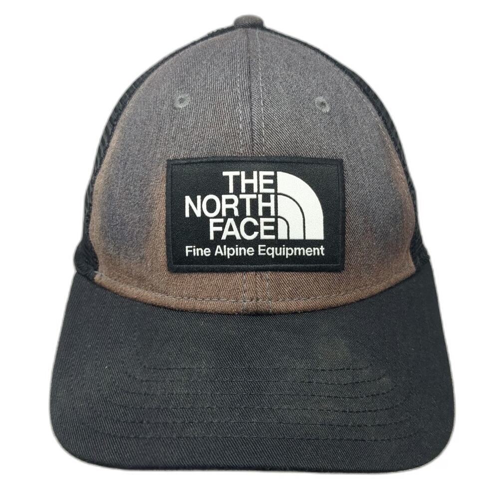 The North Face Trucker Hat Black One Size Mesh Back Fine Alpine Equipment Patch